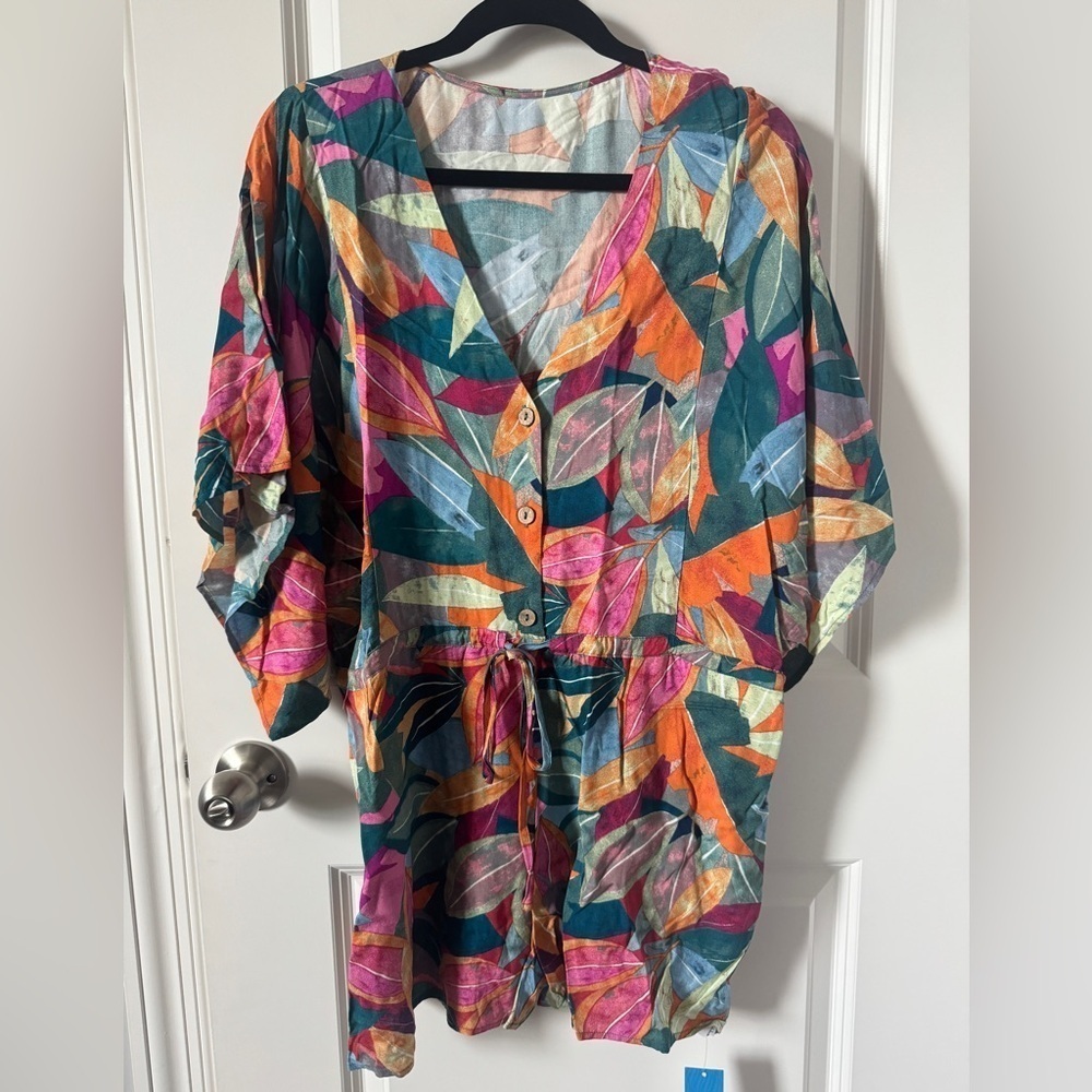 NWT Cupshe Blue Wave Pattern Size Small Romper